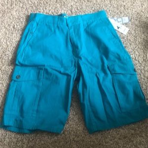 teal shorts